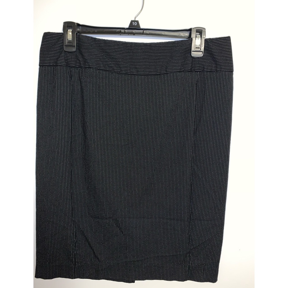 Black with White pinstripe Pencil Skirt - Size 10